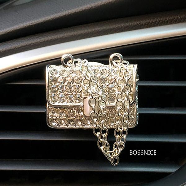 Crystal Bling Car Air Freshener & Aromatherapy Clip